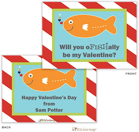 Little Lamb - Valentine's Day Exchange Cards (Fish)